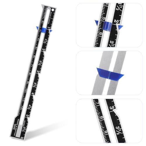 5 Pieces Sewing Gauge Measuring Tool Set, Sliding Gauge 5-in-1 Sewing Ruler