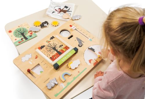 Tender Leaf Toys - Weather Watch - Educational Wooden Weatherboard for Kids - Perfect Climate Teaching Toy Station for Kids to Play and Learn for Age 3+