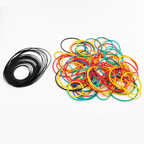 120PCS Pulley Belts Engine Drive Belt Rubber Transmission Belt for RC Car Robot DIY Model Toy Accessories (120PCS Mix Color) - style: 120PCS Mix Color