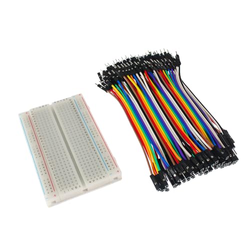 Breadboard Jumper Wires Kit Include 400 Tie Points Breadboards Male-Female 10CM 40Pin Jumper Wire - color: 400TieBreadboard-JpWe40Pin-male-fmla