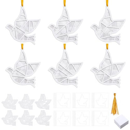 Sinload 24 Pcs Dove Craft Kit Religious Christian Peace Pigeon Ornaments - style: White Dove