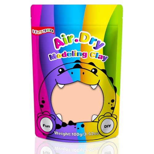 ifergoo 100g Skin Air Dry Clay, 3.5oz DIY Creative Modeling Clay for Kids - color: Skin/100g