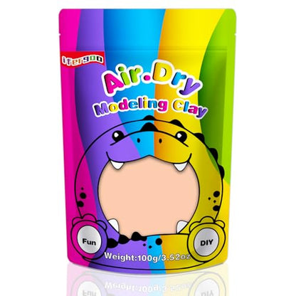 ifergoo 100g Skin Air Dry Clay, 3.5oz DIY Creative Modeling Clay for Kids - color: Skin/100g