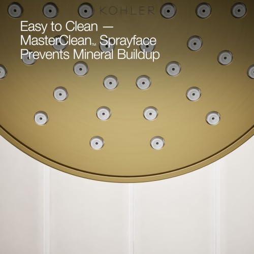 KOHLER TS35322-4G-2MB, Elate Rite-Temp Tub and Shower Trim with Single Function 1.75 GPM Showerhead, Vibrant Brushed Moderne Brass, Efficient Tub and Shower Combo, Finish - color: Vibrant Brushed Moderne Brass, size: 1.75 GPM
