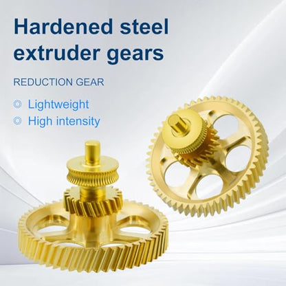 Panda Claw Gold RNC Nanocoated Hardened Steel Extruder Gear for Bambu Lab X1C/P1P/P1S 3D Printers,Golden RNC Nano-Coated Extruder Gear