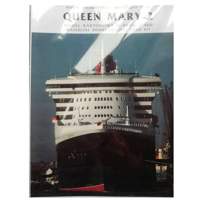 ZEZEFUFU DIY 1:400 Queen Mary II Cruise Liner Ship 3D Paper Boat Model Unassembled Kit