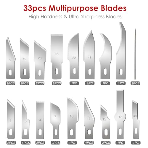 FASTPRO 40-Piece Exacto Knife, Precision Hobby Knife Kit for Art Crafts
