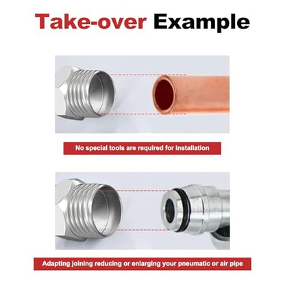 2pcs M22 to M22 Carbon Stee Fittings Adapters for Mini Excavator Adapting, Reducing Or Enlarging Connect Such Air Pipe, Fuel Pipe, Water Pipe, Etc Full Port Straight Pipe Fitting Connector - size: M22-M22