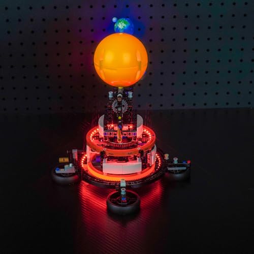 LocoLee Light Compatible with Lego Technic Planet Earth and Moon in Orbit - No Models Only Light, Creative Lighting Set Accessories Compatible with Lego Planet Earth Moon in Orbit 42179 Technic Set