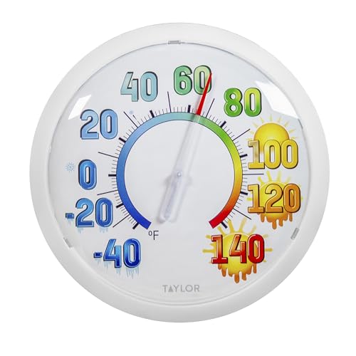 Taylor 13.25 Inch in/Out Expanded Temp Range Weather Thermometer - Color - color: Multicolor, size: 13.25 inches (Pack of 1)