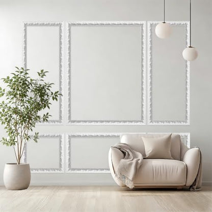 Peel and Stick Wall Molding Kit, Premade Accent Wainscoting Panels,24x60in - color: Floral-24x60in