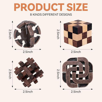 Mytothfy Brain Teaser Puzzles for Adults Teens Kids, 3D Puzzle Game Toys - color: Style E