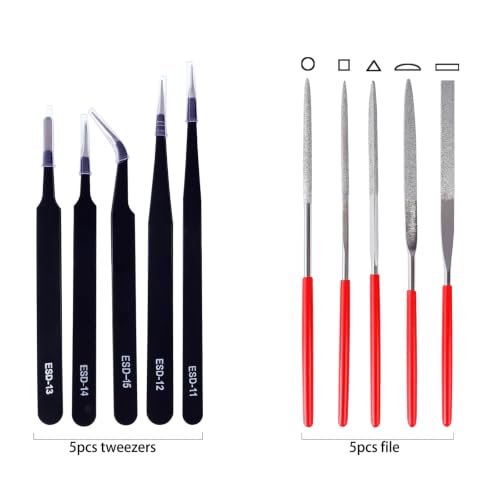 21 PCS Modeler Basic Tools Craft Set Model Building Tools Hobby Tools Kit for Model Assemble Building Repairing and Fixing TS/MXGJ-01 - color: Transparent 01