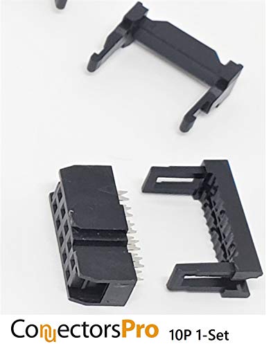 PC Accessories - Connectors Pro 50-Pack 2X5 10P 2.54mm Dual Rows IDC Sockets for Flat Ribbon Cable, 10 Pins FC Female Connector