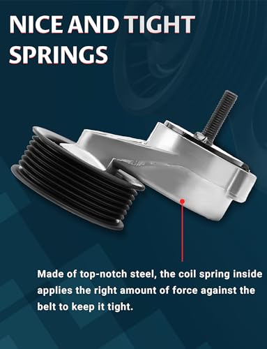 Serpentine Drive Belt Tensioner w/Pulley Kit for Grand Cherokee 5.2L/5.9L - size: 38116