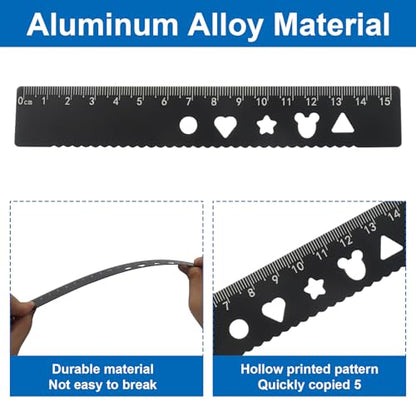 5-Piece Metal Geometry Set, Black - color: Black