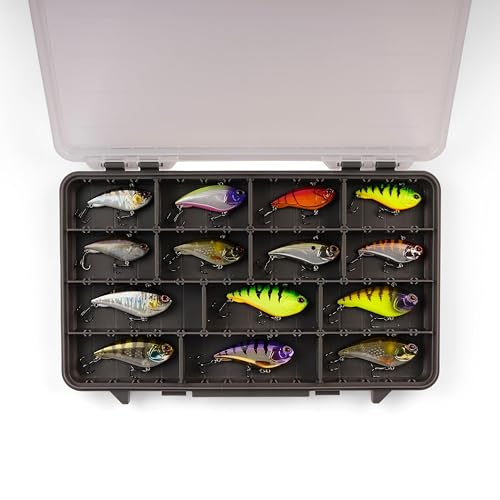 Plano StowAway 3700 Thin Stow Tackle Box, with Corrosion-Preventive Rustricor, Single Latch Design, Transparent DuraView Lid, Stackable Storage for Fishing Bait, Lures and Gear - size: 3700 Thin, style: New Model