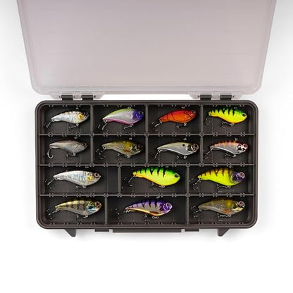 Plano StowAway 3700 Thin Stow Tackle Box, with Corrosion-Preventive Rustricor, Single Latch Design, Transparent DuraView Lid, Stackable Storage for Fishing Bait, Lures and Gear - size: 3700 Thin, style: New Model