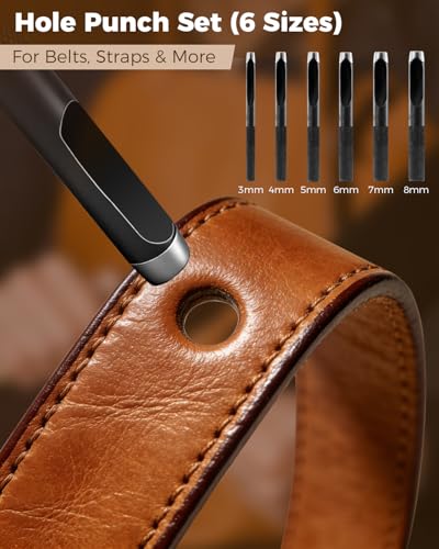 SAKERNEO Leather Working Tools kit Leather Tooling Kit Leather Craft Tools - size: Regular Version