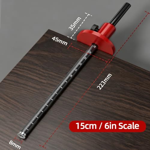 3Sets Wheel Marking Gauge with 2 Extra Replacement Blades,Micro-Adjustable Woodworking Scribe Tool, Aluminum Alloy Mortise Gauge with Metric/Imperial Scale for Carpentry Joinery(LPWG_B-01)