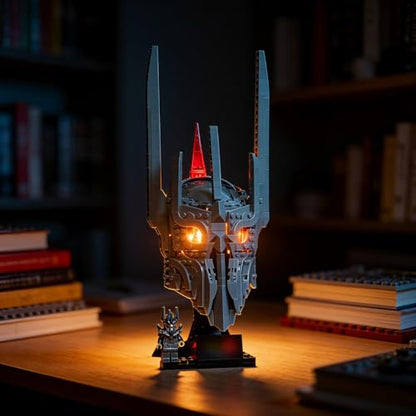 YEABRICKS LED Light for Lego-11373 Icons The Lord of the Rings: Sauron's Helmet Building Blocks Model (Building Set NOT Included) - style: Only Light Sauron's Helmet