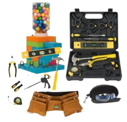 SparkJump Deluxe Kids Tool Set and DIY Wood Building Kits