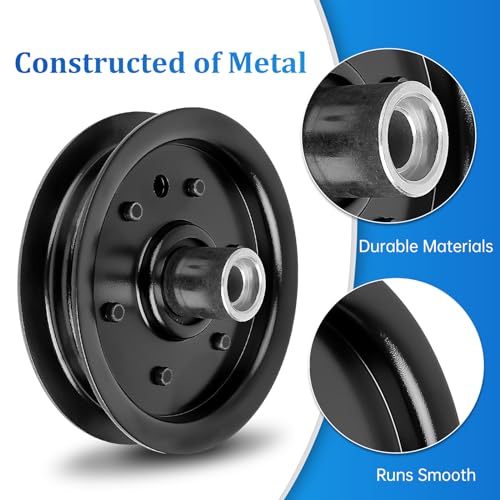 UP2WIN 604219 Flat Idler Pulley Compatible with Hustler Dash 34" 42" Raptor 36" 42" 52" 54" Mower Deck, 126123 Idler Pulley Compatible with 939223 938498 938977 933614 934802, Replaces Rotary 15211 - size: 604219_1pc