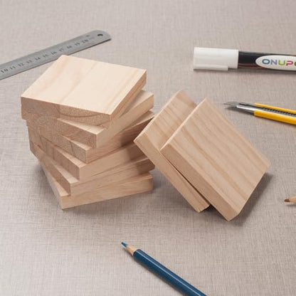 3″ X 3″ Wood Squares Wooden Blocks for Crafts 1/2″ Thick, 8 PCS Blank Wood Blocks Planks Pieces for Crafting, Unfinished Wooden Boards Panels for Paintings, DIY Signs, Woodworking - size: 3″x3″x1/2″ - 8PCS