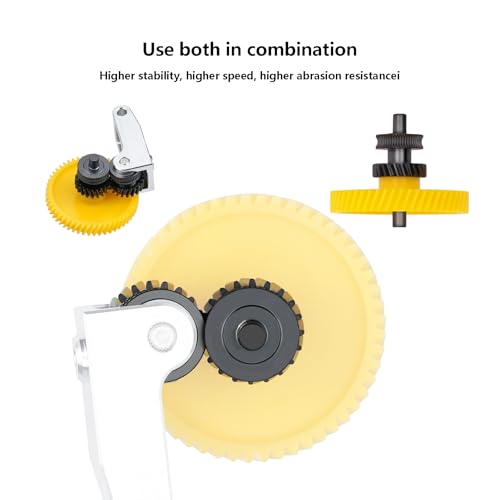 Upgrade Hardened Steel Extruder Gear Assembly for Bambu Lab P1P, P1S, X1C, X1E, Oblique Tooth Nano Coating Hardened Steel Extruder Dual Gears Kit for X1/P1 Series - style: for X1/P1