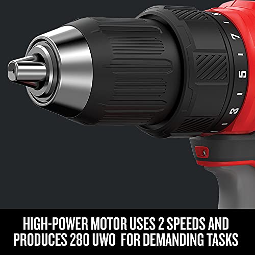 CRAFTSMAN V20 MAX Cordless Power Tool Kit, Circular Saw with 6 1/2 inch Blade, 1/4 inch Impact Driver, 1/2 inch Drill/Driver, LED Task Light, Battery and Charger Included (CMCK401D2AM)