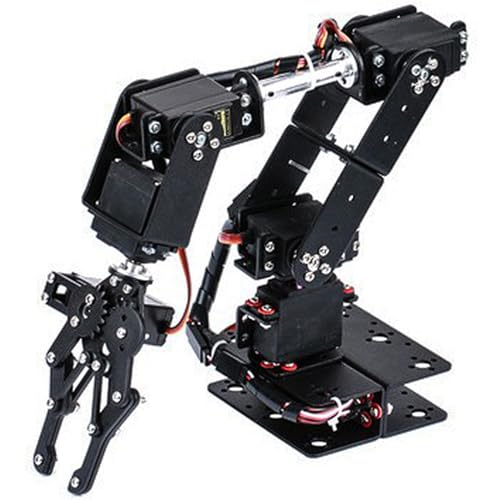 Ejoyous Robot Arm Kit, Mechanical 6DOF Robotic Arm Clamp Claw Building Kit DOF Manipulator Industrial Robot Parts