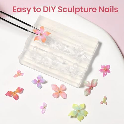 3D Sculpting Gel for Nail Art 3d Gel Nail Art Non Stick Hand - color: Clear, White, Pink, Pearl White