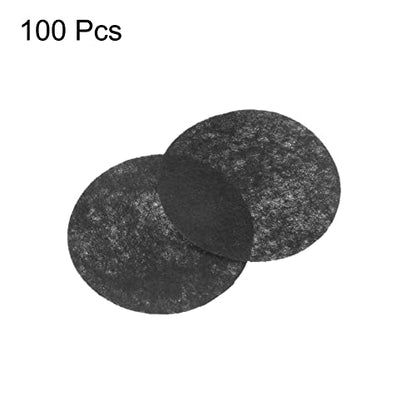 HARFINGTON 100pcs Round Felt Circles, 50mm 2" Pre Cut Felt Craft Pads Non-Woven Mini Felt Fabric Circles for DIY Sewing Handcraft Cut Projects Craft Finishing, Black - color: Black, size: 50mm