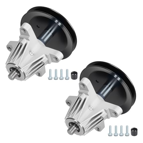 ILONPA (2 Pack 618-06991 918-06991 42 inch Deck Mower Spindle Assembly Replaces for Troy Bilt MTD Craftsman T1000 T1400 T1200 T1800 TB42 TB2246, for Huskee LT4200 Bronco Tractor - size: 2 Spindles