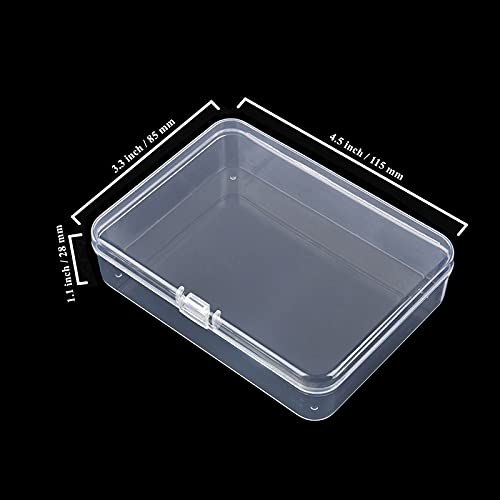 Rectangular Clear Plastic Storage Containers, 12 Pack - size: 4.5 x 3.3 x 1.1 inch
