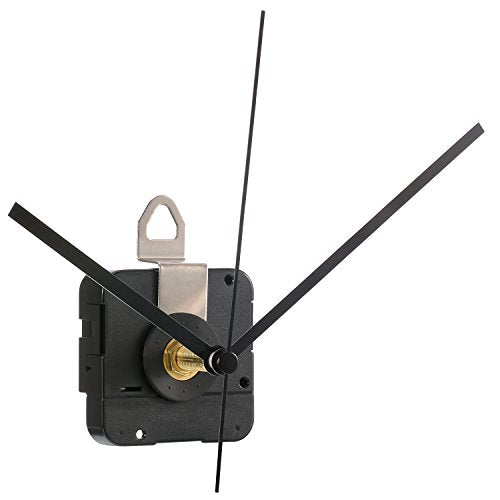 Hicarer 28 mm Long Shaft Quartz Clock Movement Clock Parts Repair Kit (Black) - color: Black