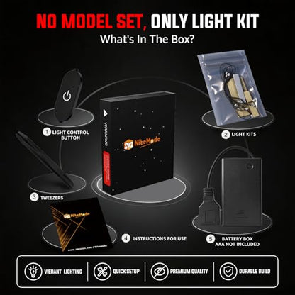 Nitemode Light Kit for LEGO 43019 Soccer Ball, Touch, Lights Only - size: Standard Light Kit