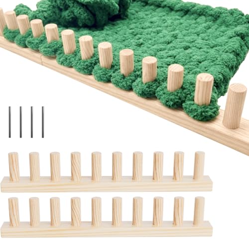 GIFMFTHK Lightweight Solid Wood Chunky Knitting Loom Kit -30" Modular Frame - size: 30 Inches