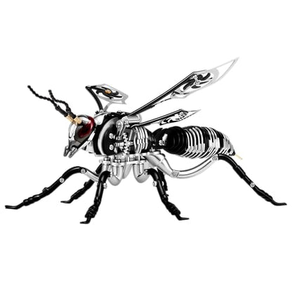 3D Metal Puzzles for Adults, Mechanical Bee Insect Model Kit - color: Bee-black