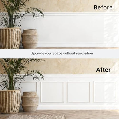 3 Set Pre-Cut Accent Wall Molding Kit Wainscoting Panels - color: 24X24 in