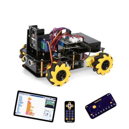 ACEBOTT Robot Kit with 3MP Camera, Robotics for Kids Ages 8–12 12-16 Compatible with Arduino & Scratch, App & Remote Control, STEM Toys Coding Robot Kit, Gift for Kids, Teens and Adults - color: Yellow-b