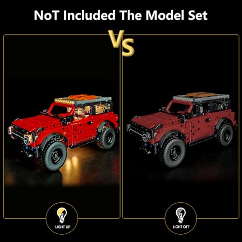LED Light Kit Compatible with Lego 42213 Technic Ford Bronco SUV - color: Remote Control Version