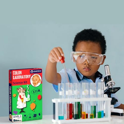 Einstein’s Color LAB Science Kit for Kids. STEM for Boys & Girls Aged 4 and Above. Detailed Picture Guide Included. - color: Green and Red
