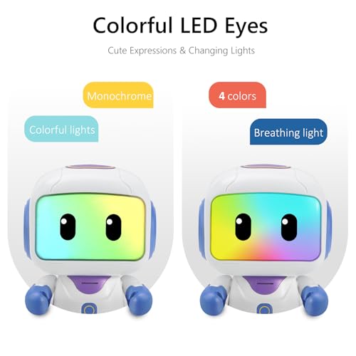 GILOBABY Programmable RC Robot Toy for Kids, Rechargeable STEM Astronaut - color: Purple