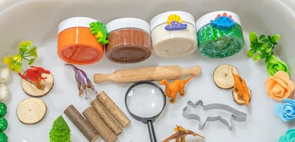 Dinosaur Playdough Kit - Figures, Fossils & Dino Eggs - style: Dinosaur Playdough Kit