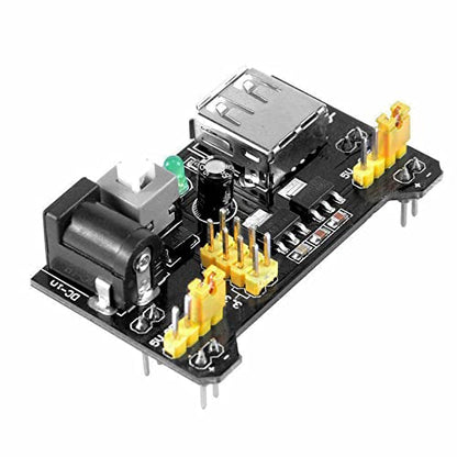 3.3V 5V MB102 Solderless Breadboard Power Supply Module with 9V Battery Clip Power Cable 2.1x 5.5mm Male DC Jack Plug for Arduino (Pack of 8) - size: 8 Set