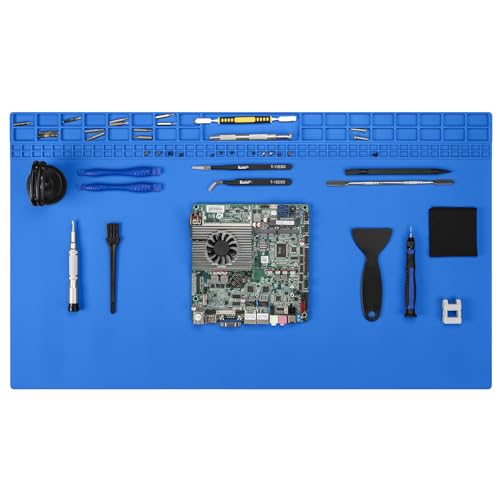 Kaisi Extra Large Soldering Mat, 932°F Heat Resistant Silicone Solder Mat - color: Blue, size: 27.6'' x 15.7''