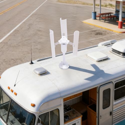 Vertical Wind Turbine Model Generator, 12V 3-Phase Permanent Magnet Generator, 3 Blade Windmill Power Charger Kit, Rotating Speed 150-1000rpm, for Home, Farm, RVs, Boats, Teach Mode