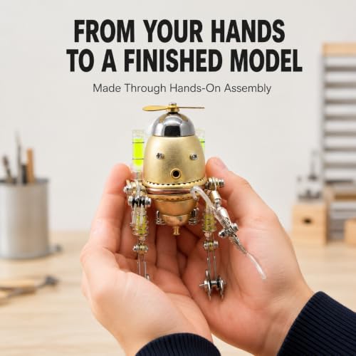 3D Metal Puzzles for Adults, Mechanical Model Kit, DIY Building Desk Decor