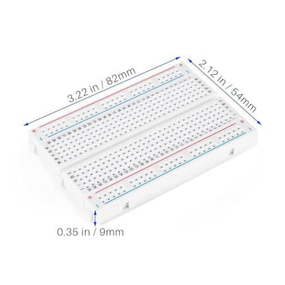 ELEGOO 400 Point Solderless Breadboard Kit, Small Prototyping Boards 6PCS - size: 6 PCS 400 Point